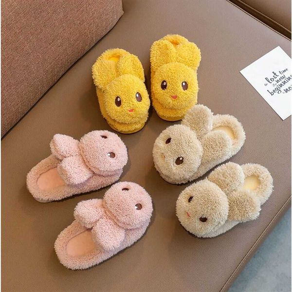 Pantofola Autunno e inverno pantofole in cotone per bambini ragazzi e ragazze peluche cartone animato caldo genitore-figlio bambini antiscivolo con scarpe di cotone L221010