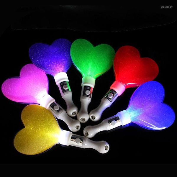 Luci notturne LED Heart Star Bacchetta Bastoncini Flash Light Concert Luminoso Fascia Occhiali Glow Party Toy