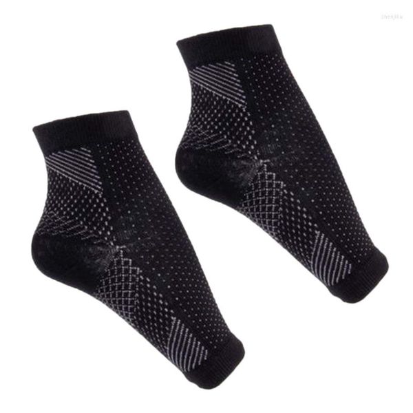 Suporte ao tornozelo de 2 pares de compressão meias anti-fadiga varizes com manga de manga Outdoor-s/m
