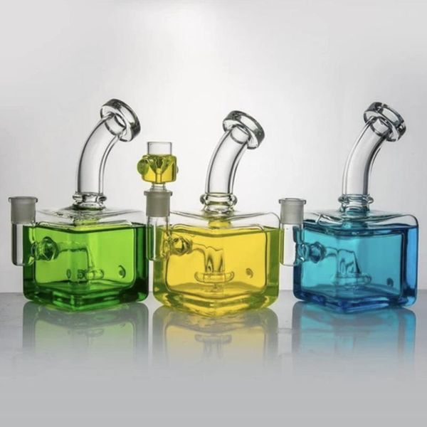 Wasserpfeifen Cube Glycerin Coil Bong gefrierbares Glas Rauchwasserpfeife Shisha gekühlter Lookah