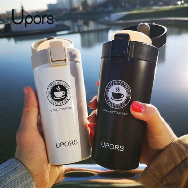 Bottiglie d'acqua UPORS Premium Tazza da caffè da viaggio Thermos in acciaio inox Bicchieri Bicchiere da vuoto Thermo Thermocup 221008