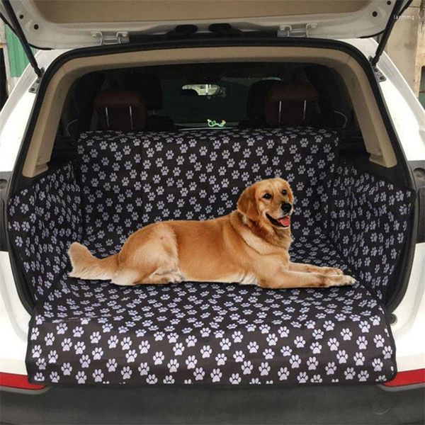 Capas de assento de carro de cachorro Tampa de pet tampa de animais de estimação Oxford Fabric tronco Cães Cães Cat Cushion Blange Travel Acessórios