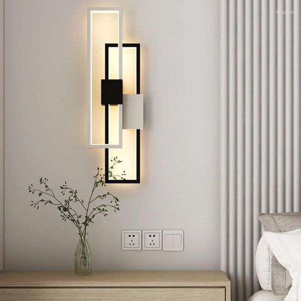 Lâmpada de parede mesa de cabeceira interna quarto led noite iluminação externa decoração minimalista decoração wandlampe home hx50nu