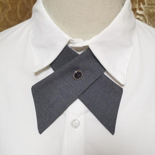 Laço de laço boutique cross nó de alta qualidade algodão de algodão zíper tie masculina acessórios combinando camisa jk feminino orgulho borboletas