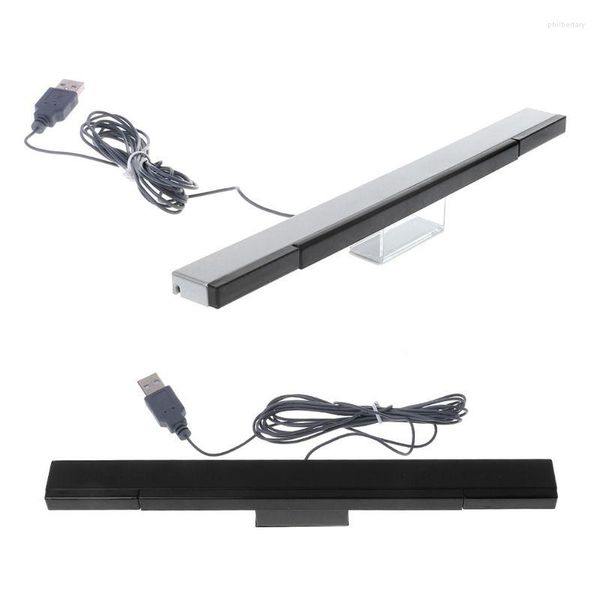 Controladores de jogo para Wii Sensor Bar Wired Ray Ray Ray USB Plug Remote Replacement Motion