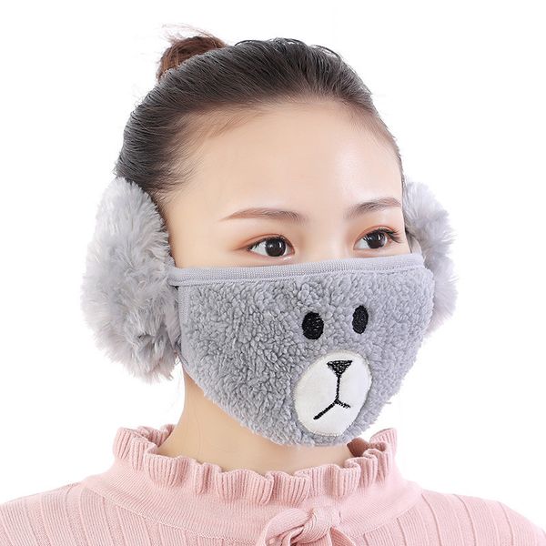 İKİ-ONE MASKES EARMUFFS Sonbahar ve Kış Yeni Ebeveyn-Çocuk Sıcak Moda Binicilik Rüzgar Geçirmez Kalınlaştırılmış Yüz Maskesi