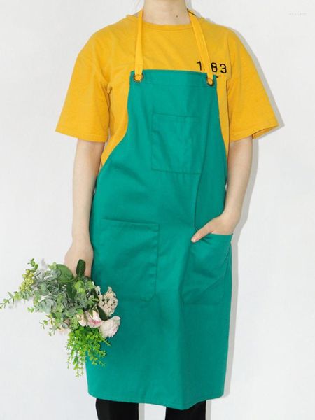 Aventais contrastantes cor mulheres mulheres avental adulto chef revestimento à prova d'água para churrasco para pintura de arte cozinheira laboratório de cozinha