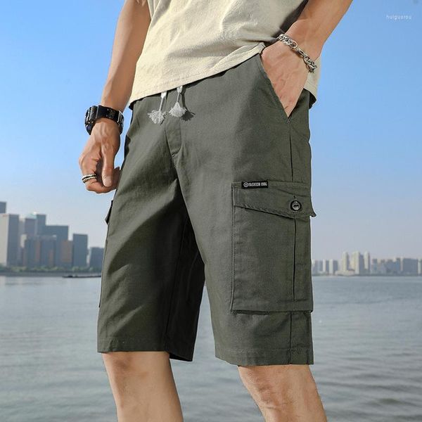 Мужские шорты грузоподъемности мужской мужчина летняя модная армия военная тактическая повседневная мультичаще-мужская мешковатые брюки плюс размер Homme K168 Мужчина