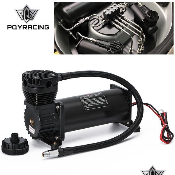 Ammortizzatori CC 12V 480C Maxpower 200 Psi Presa 3/8 o 1/4 Compressore/pompa per sospensioni pneumatiche per auto Pqy-Vac01 Drop Delivery 2022 Mobil Dho8C