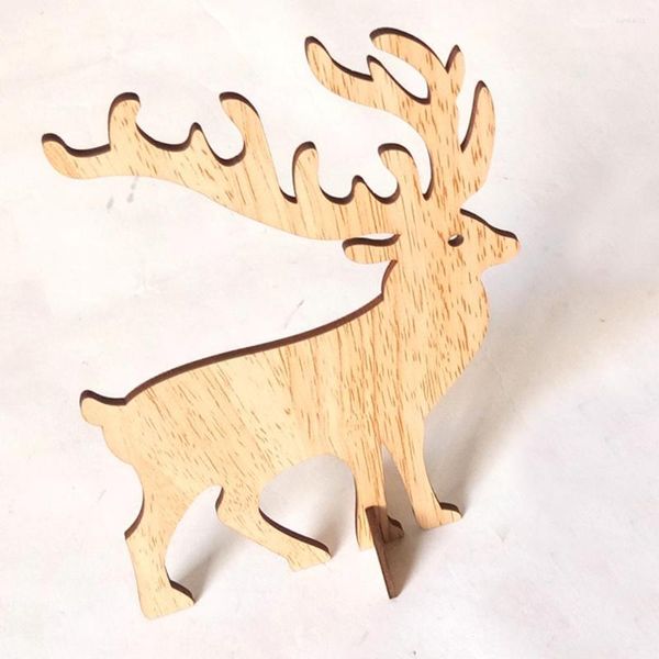 Decorazioni natalizie renne in legno decorativo cartello in legno decorazione da tavolo allegri per decorazioni artigianali fai -da -te