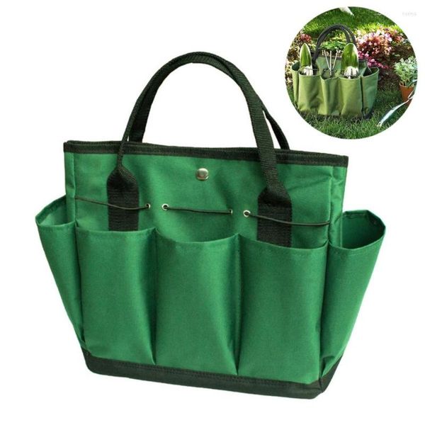 Aufbewahrungstaschen Tragbare 8-Taschen-Gartenwerkzeugtasche Oxford-Stoffgriff-Handtaschenset