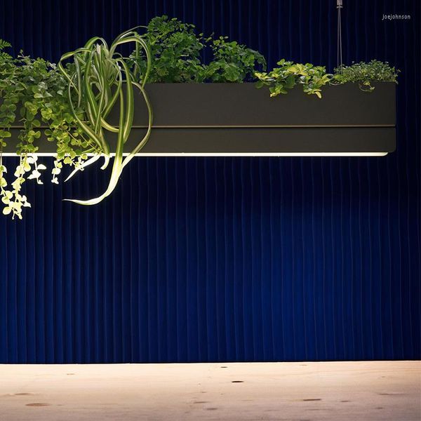 Pendelleuchten LED Kreative Blumentrog Bürofront Kronleuchter Catering Shop Fitnessstudio Pflanze Nordic Strip Light