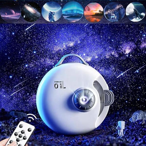 Night Lights Star Galaxy Projecor 32 em 1 Planetarium Focusable Music Starry Sky Light for Kids Room Decoração de casa