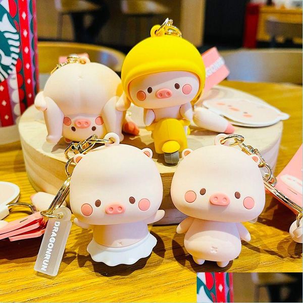 Altre forniture per feste festive Ins Cute Little Pig Doll Bag Pendant Squisita catena chiave per auto Piccolo regalo Drop Delivery 2022 Home Garden Dhzfu
