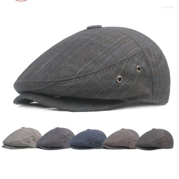 Berets 2022 Baskenmütze Mütze Männer Frauen Vintage Achteckige Sboy Männlich Weiblich Frühling Sommer Hut Retro Flache MenBerets