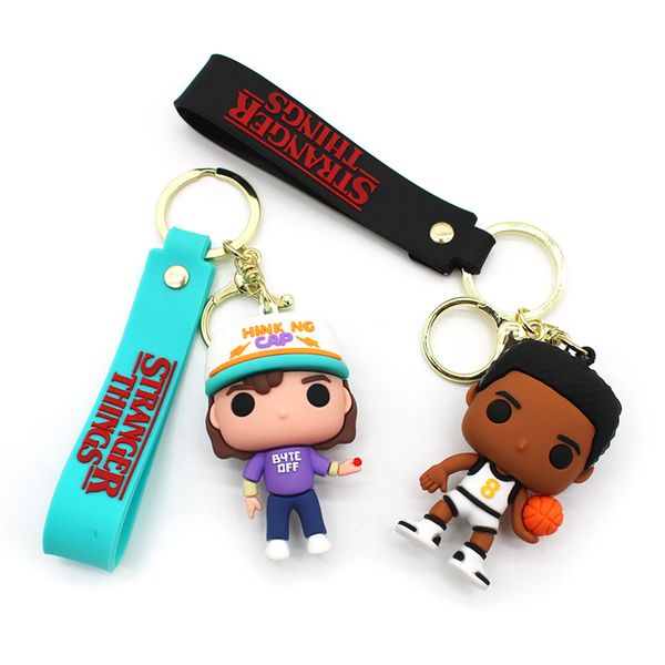 Stranger Things Keychain Toys Straps Charm Horror Thriller American TV Series Ornament Keychain Car Bag Pendant Free Ship