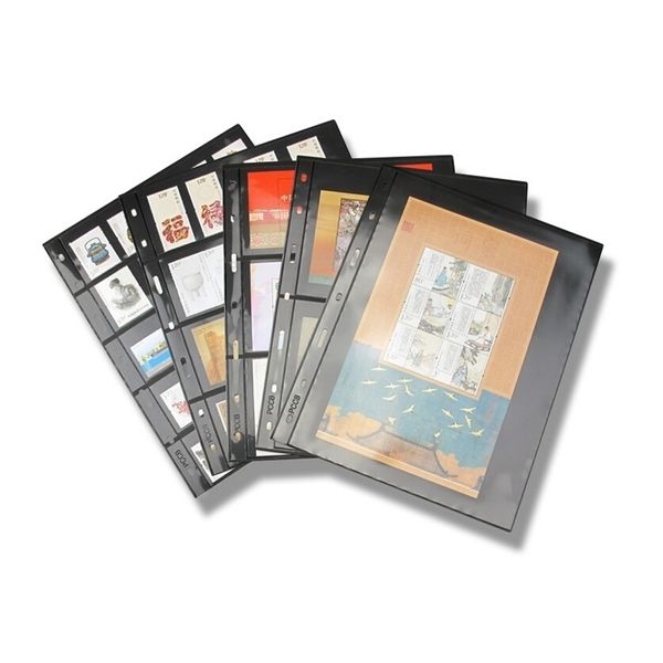 Quadros 10pcslot selos linhas de grade transparente PVC Página do álbum de carimbo Looseleaf Inners of Stamps titulares que não incluem capa PCCB 221010