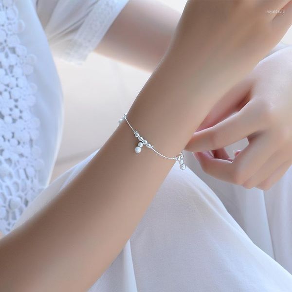 Cavigliere TJP Bracciali in argento con zucca glassata carina per le donne Gioielli da festa Moda 925 Accessori da sposa per ragazza 2022