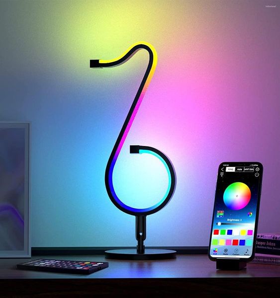 Luzes noturnas LED SMART RGB TABELA LUDER DE TABELA USB ATMOSFERA COM APP CONTROTO REMOTO LUZ DE LIGHT para o quarto Decoração de casa da parede Tiktok