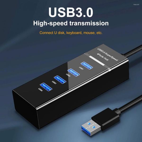 HW-1500 USB-Erweiterung, robuster 4-in-1-Mini-Expander, Plug-Play-Hub, 4 Ports, kleiner Splitter für Büro