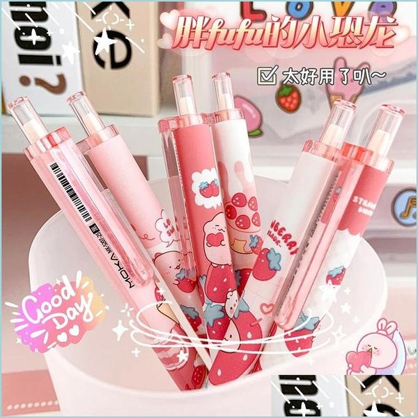 Penne gel Penne Cute Kawaii Pen Art Supplies Cancelleria coreana School Ball Drop Delivery 2022 Office Business Scrittura industriale Dhjyz