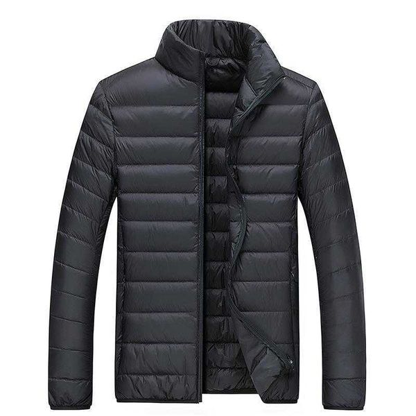 Piumino da uomo Parka Nuova giacca Velluto Contenuto Sciolto Sottile Nero Classico Moda Caldo Slim Casual Abbigliamento uomo G221010