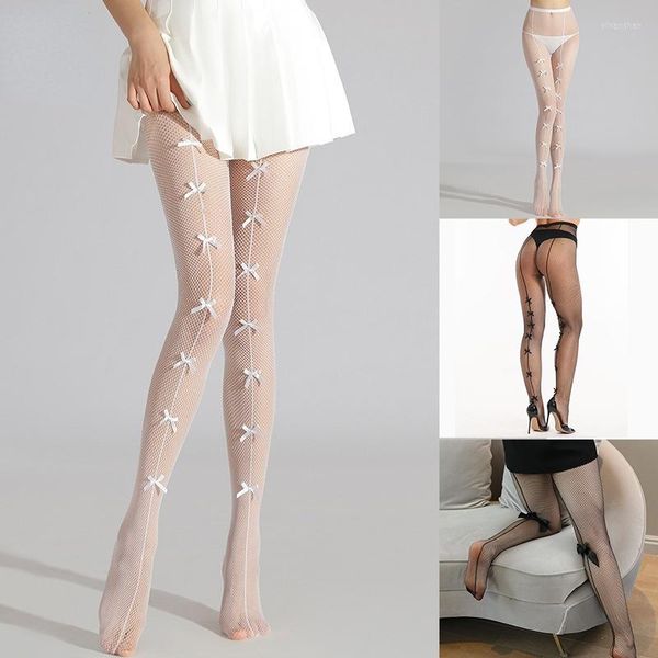 Frauen Socken Fischnetz Damen Strumpfhosen Weiß Schwarz Fliege Strumpfhosen Hohle Netzstrümpfe Mit Füßen Transparent Plus Größe