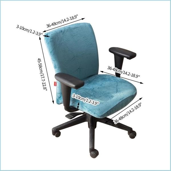 Крышка кресла Veet Lift Computer Desk Стул ER для офисной учебной комнаты Spandex Roing Seat Case Съемки Sleerper Delive 2022 H OTWQA