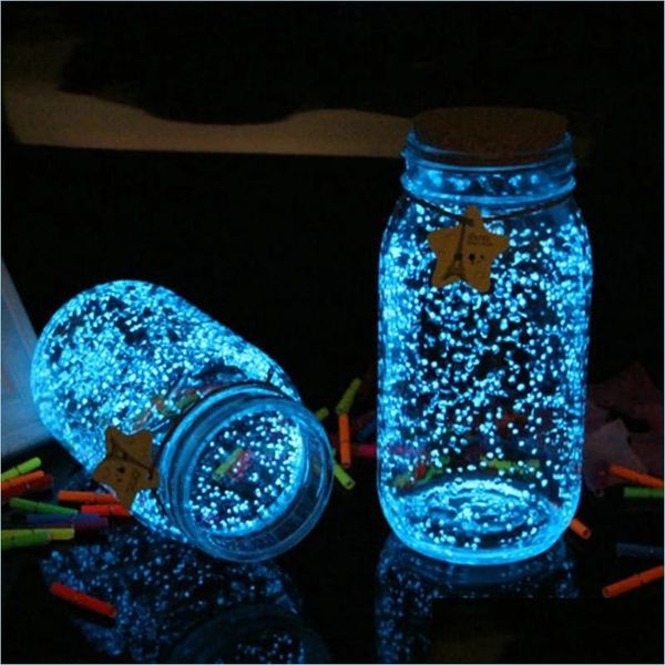 Oggetti decorativi Figurine 10G Party Fai da te Fluorescente Particelle super luminose Bagliore Pigmento Luminoso Ghiaia Nottilucente Sabbia Incandescente Dh8M4