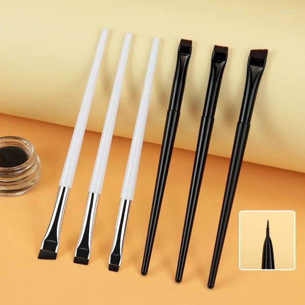 Pennelli per trucco 1 pz Pennello per sopracciglia piatto super fine Eyeliner Strumento di bellezza di diverse dimensioni per crema cosmetica per sopracciglia