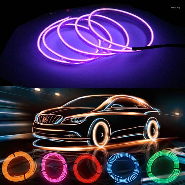 Strisce per interni auto Led lampada decorativa cablaggio striscia al neon per auto fai da te luce ambientale flessibile USB atmosfera per feste diodo