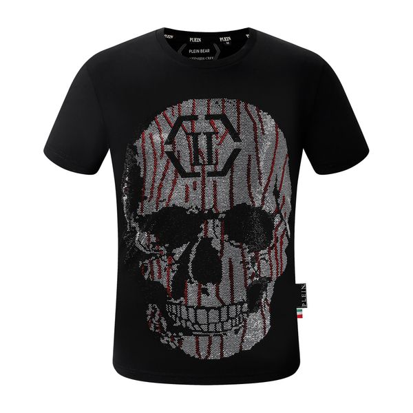 PLEIN BEAR T SHIRT Mens Designer Tshirts Brand Clothing Rhinestone PP Skull Men T-SHIRT ROUND GOLA SS STONES Clássico Hip Hop Streetwear Tshirt Top Tees PB 160667