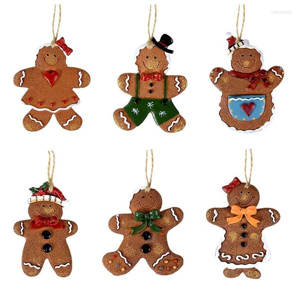 Decorações de Natal 2022 Gingerbread Man Pingents Orninents Men Mobs for Natal Tree Holding Decor Year Gifts Noel