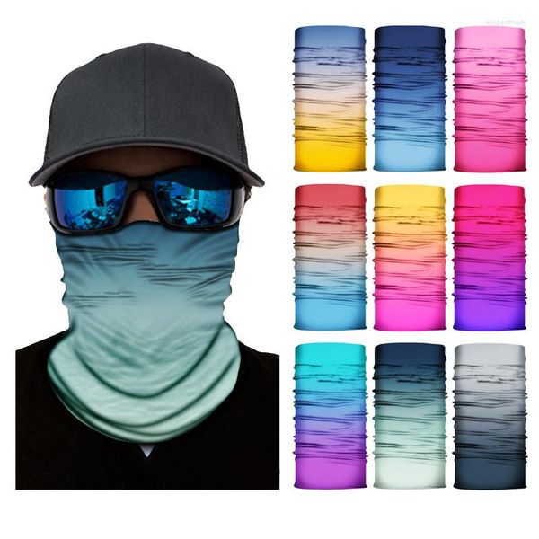 Bandanas mit Farbverlauf, cooler Schal, Gesichtsmaske, Fahrrad-Stirnband, multifunktionale magische Sturmhaube, Buffs, nahtloser Polyester-Rohrschild