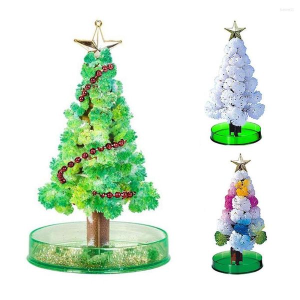 Noel Dekorasyonları Sihirli Ağaç Büyüyen Ağaç Santa Diy Kağıt El Sanatları Dekor Kid Eğitim Oyuncak Ağaçları Tablo Dekorasyon