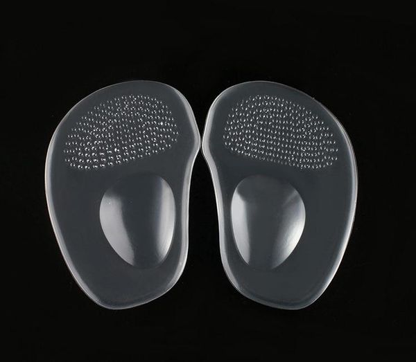 200Pair Arch Support Cushion Half Insole Massager Silicone Gel Feol Feet Shoe Pads Reutiliza Ferramentas de cuidados com os p￩s de massagem SN276
