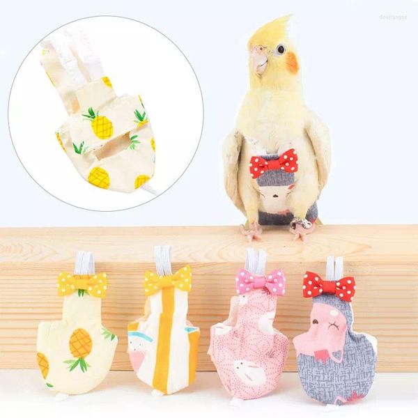 Altre Forniture per Uccelli 2022 Modello di Frutta Pappagallo Pannolino Lavabile Pet Costume Per Cockatiel Piccioni Uccelli Vestito Vestiti