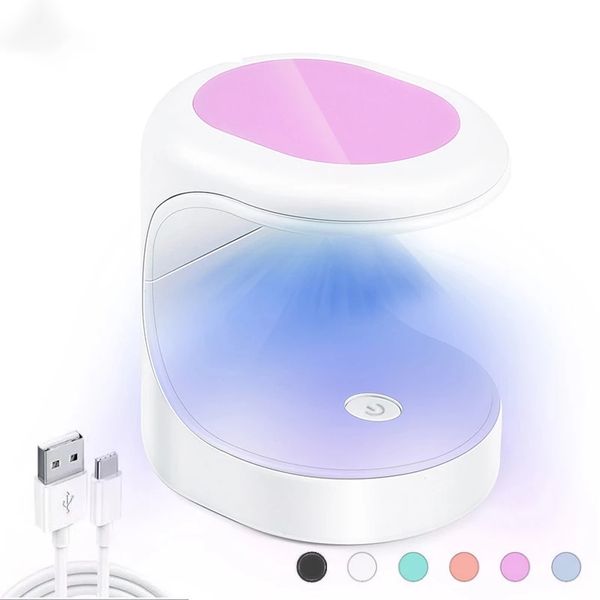 Lâmpada de secagem de unhas 16w luzes UV mini secador portátil de unhas por portátil com gel de cabo USB Presente de viagem em casa Uso