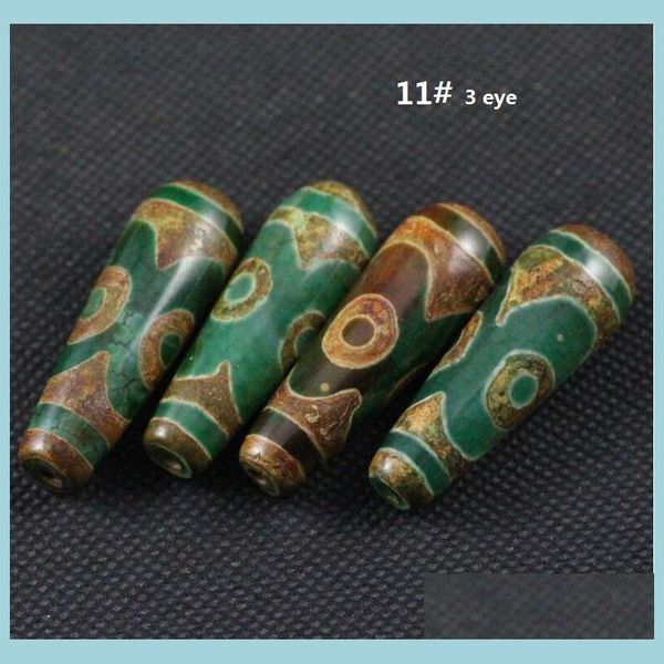 Камень 9 Глаза DZI Natural Agate Stones Stones Antique Старые свободные бусины для сумочных ожерелья подвески, заставляя аксессуары сбросить доставку 2021 Dhur8