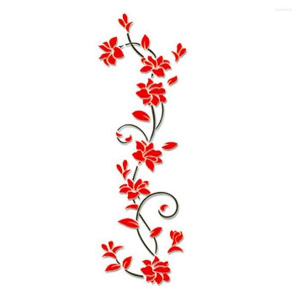 Bottiglie di stoccaggio Vaso 3D Albero di fiori Fai da te rimovibile Art Acryli Wall Stickers Decalcomania Murale Home Decor per camera da letto TV Sfondo decorazione