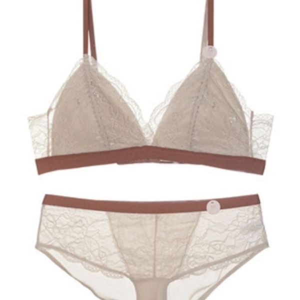 Set di reggiseni Seni piccoli sottili da ragazza raccolti in biancheria intima a triangolo francese Set di biancheria intima estiva da donna in pizzo per studenti 221010