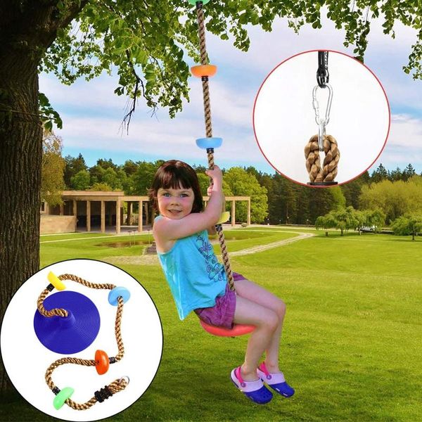 Bandanas Swing Outdoor Fun com Plataforma para Kids Seat Set Set Discining Rope Tree 12 '' Camping Hunting Frame Backpack