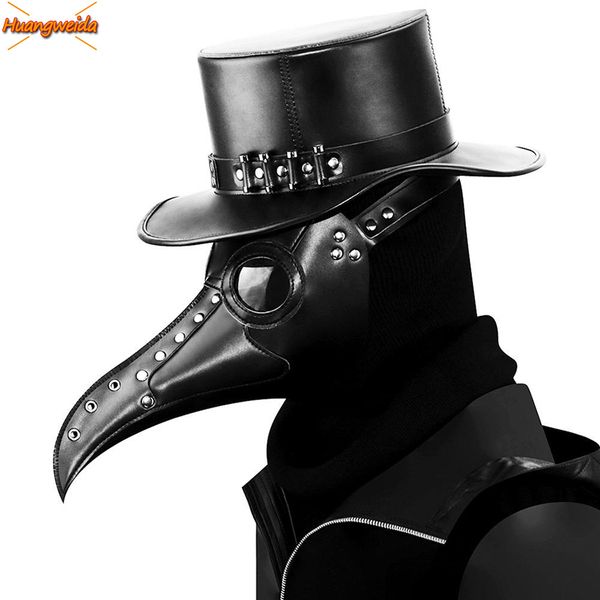 Party Masken Pest Arzt Schwarz Tod Maske Leder Halloween Steampunk PU Karneval Cosplay Erwachsene De Peste Erwachsene Spektakel Maske Sensenmann 221011