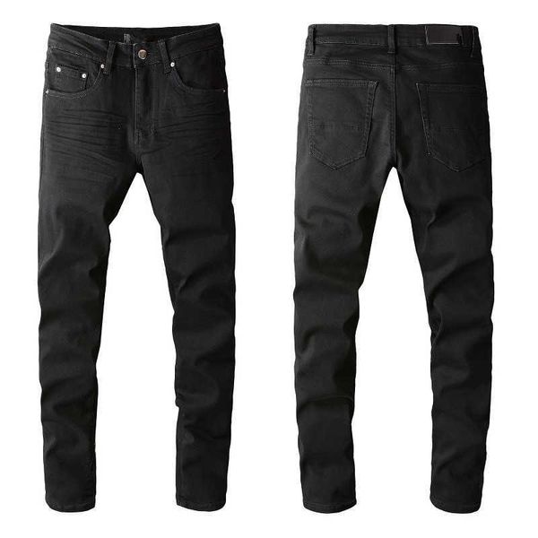 Man Skinny Fits Designer Jeans Denim Slim For Guys Mens Black Classic Biker Hip Hop Rock Jogger Big and High Moto Straight Leg Eargel