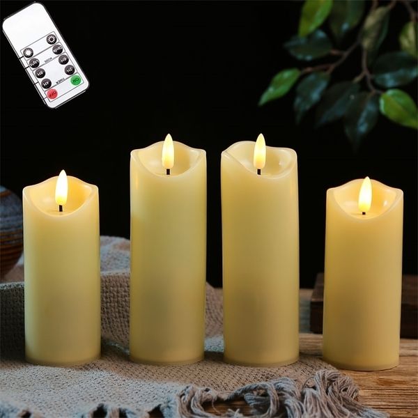Pacote de velas de 234 velas de Natal eletrônicas falsas realistas com controle remoto de bateria operada por bateria sem chamas, velas de janela 221010