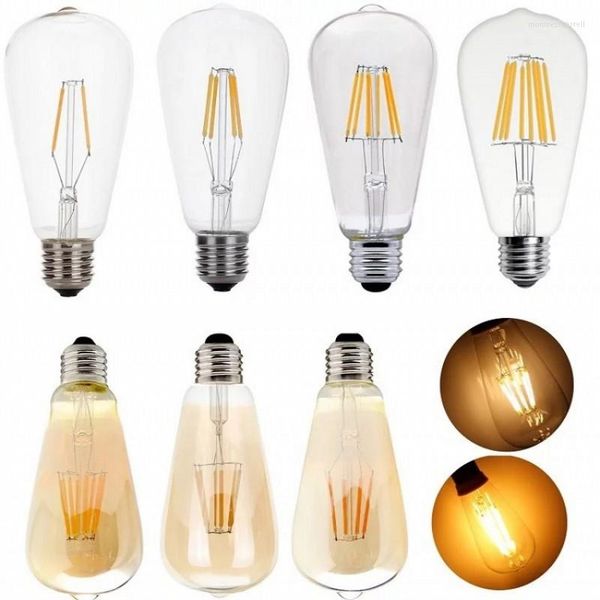 Edison LED Filament 4W 6W 8W Glühbirne Lampe 220V E27 Vintage Antik Retro Bombillas Ampulle ersetzen Glühlampe