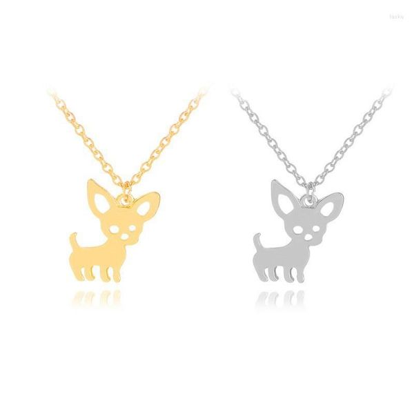 Hundebekleidung Design Chihuahua niedlich Metall Gold Silber Tag Disc Disk Pet ID Emaille Zubehör Halsband Halskette Anhänger