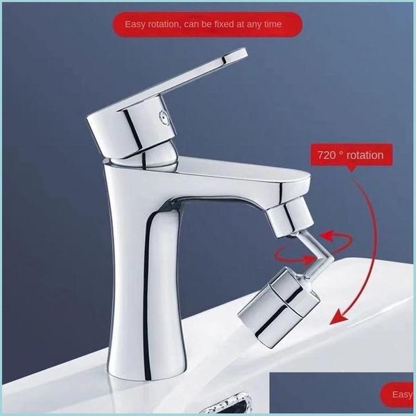 Outro bar de jantar de cozinha cozinha plástico de plástico de 720 ° Filtro de respingo rotativo Torneira de torneira de torneira de torneira de banheiro flexível Adaptador de extensor para DHBT5