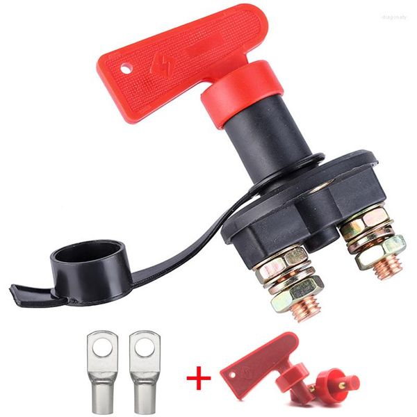 Interruptor 12V 24V vermelho 2key corte a bateria principal mata o veículo Modificar Isolator Desconector Truck Boat Auto Power 300a