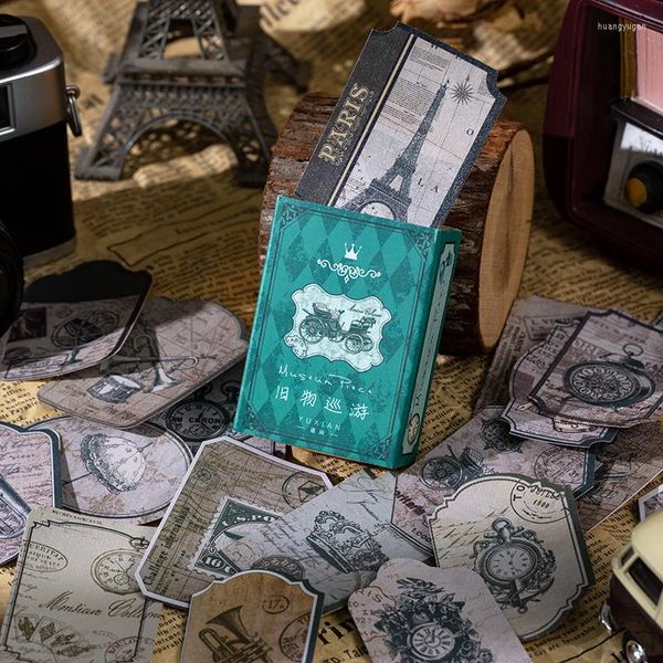 Embrulho de presente 20box kawaii borboleta mini relógios itens antigos itens memorial decoração de decoração scrapbook de artigos de papelaria suprimentos de flocos do diário